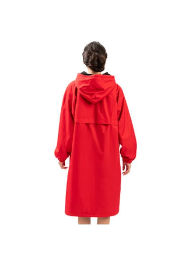 Dolfin Solid Unisex Red Swim Parka - Image 4